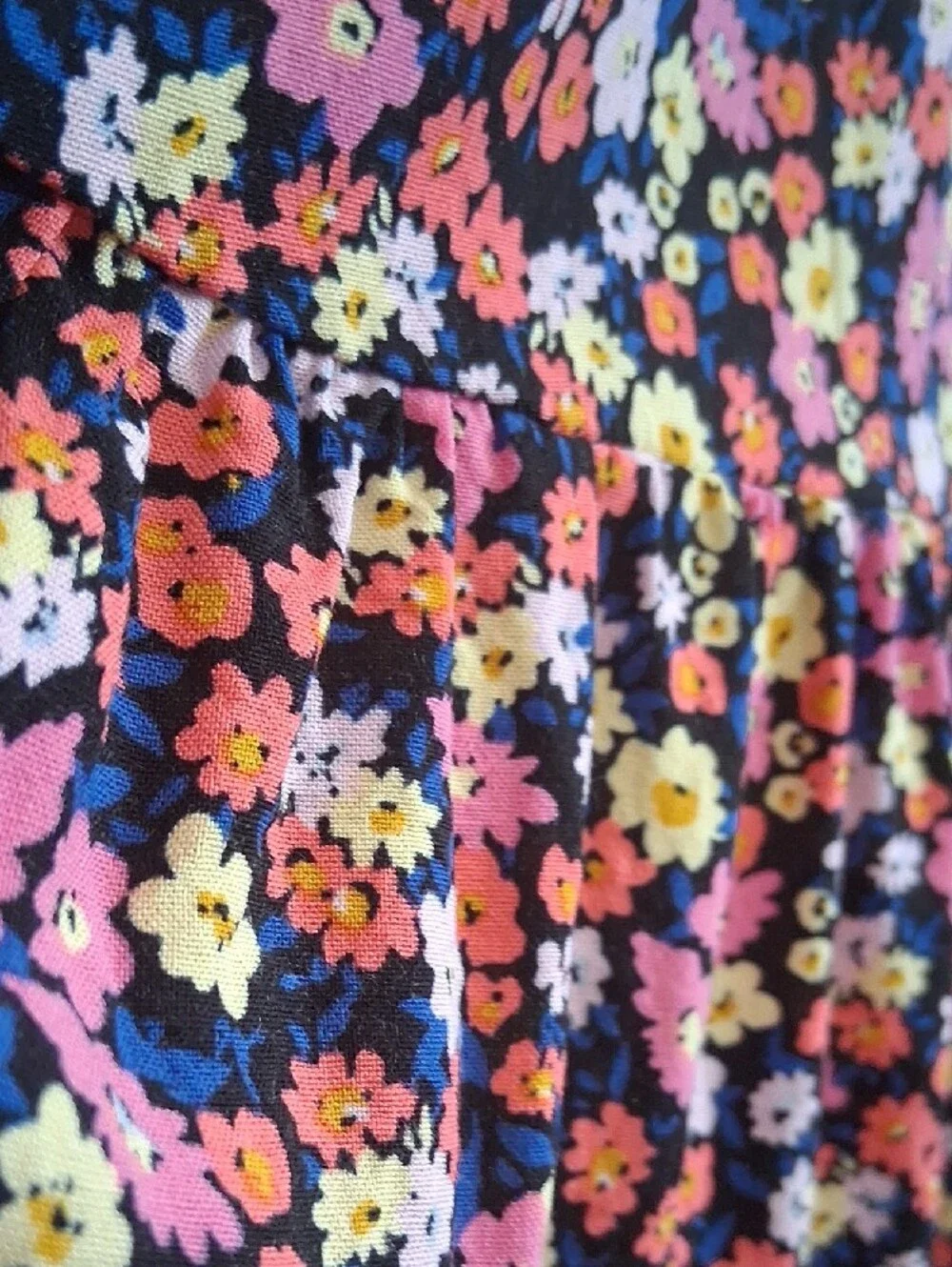 Old Navy Beautul Floral Maxi Slip Skirt in Black, Pink and Yellow XL(14-16)